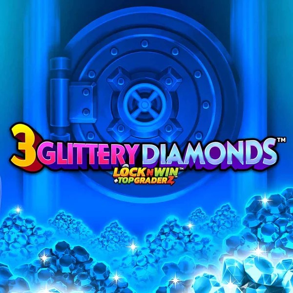 3 Glittery Diamonds logo by PearFiction Studios Slotmonkey Casino