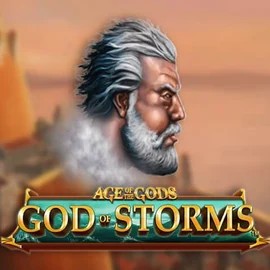 Age Of The Gods: God of Storms slot logo by Playtech at Slotmonkey Casino